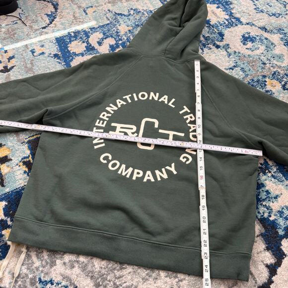 Reese Cooper Boxy Hoodie Green Sz Small Made in USA - Picture 4 of 4